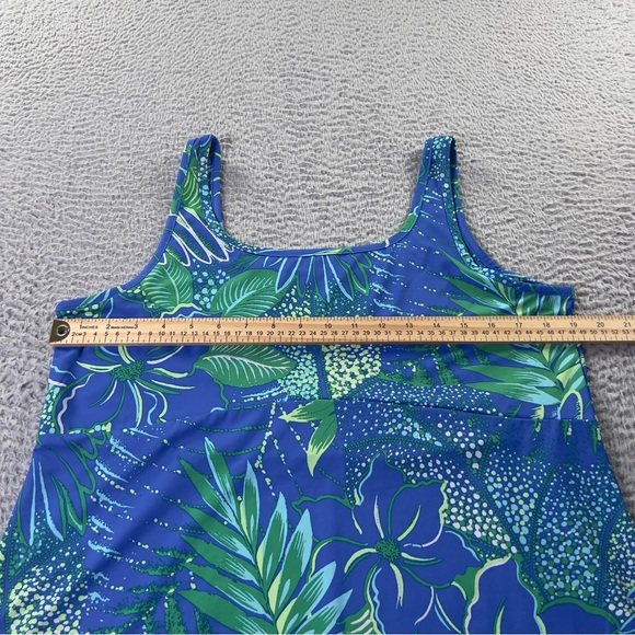 Columbia Freezer III PFG Dress Womens XL Blue Sleeveless Floral Tropical Cooling - Picture 8 of 9